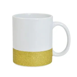 Caneca de Cerâmica com Glitter Personalizada – Várias Cores