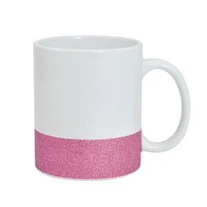 Caneca de Cerâmica com Glitter Personalizada – Várias Cores