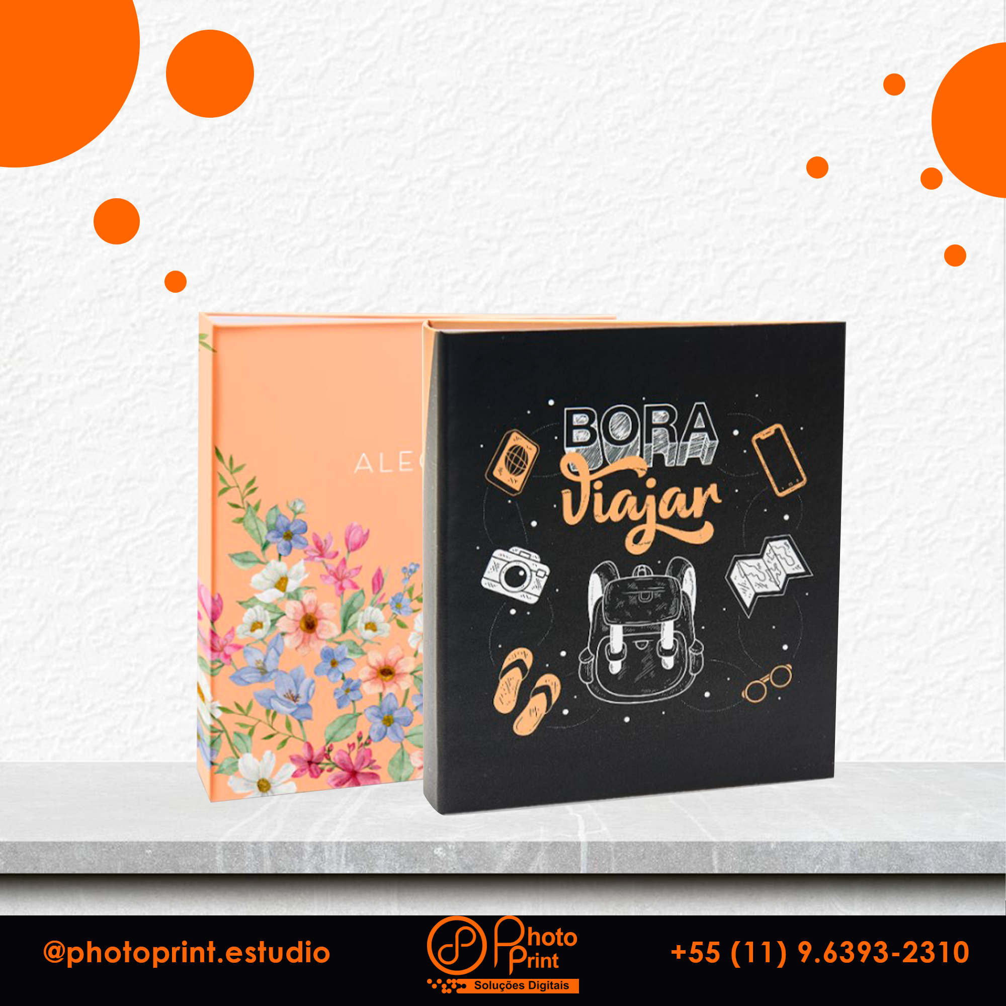Álbum de Fotos 10×15 | Até 60 Fotos | Diversas Estampas