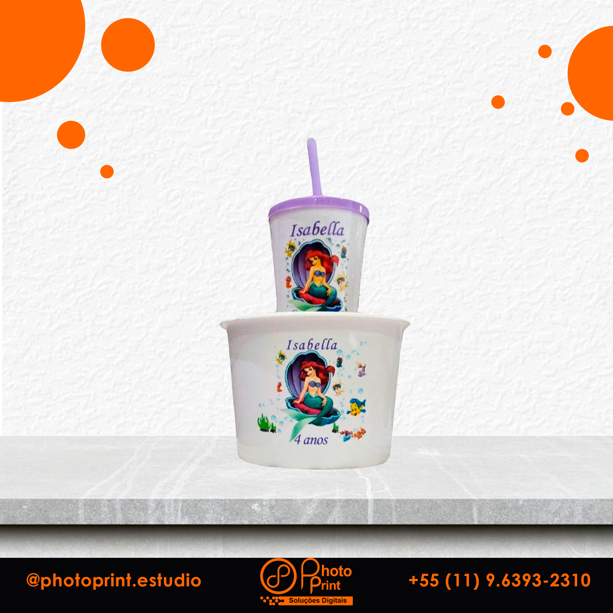 Kit Cinema Personalizado com Balde de Pipoca e Copo
