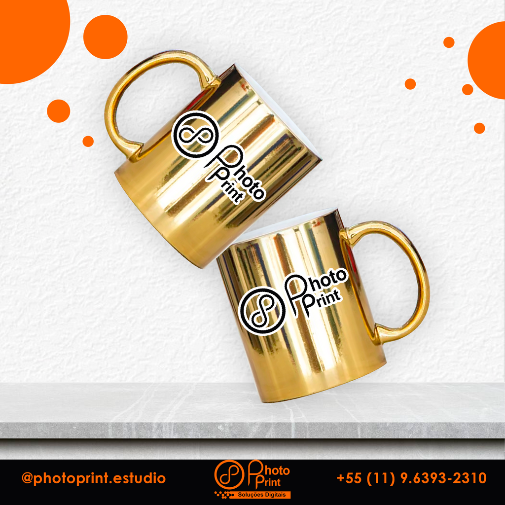 Caneca Metalizada Personalizada – 3 cores
