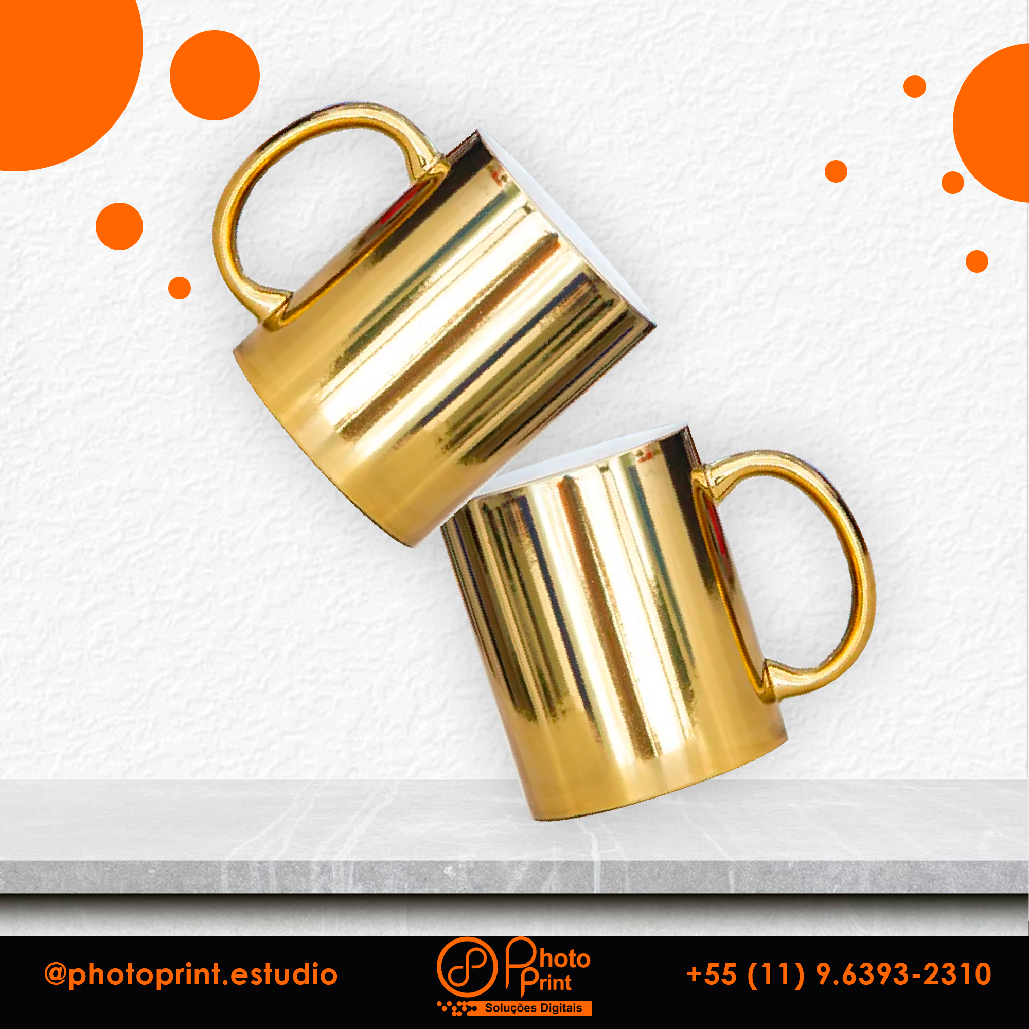 Caneca Metalizada Personalizada – 3 cores