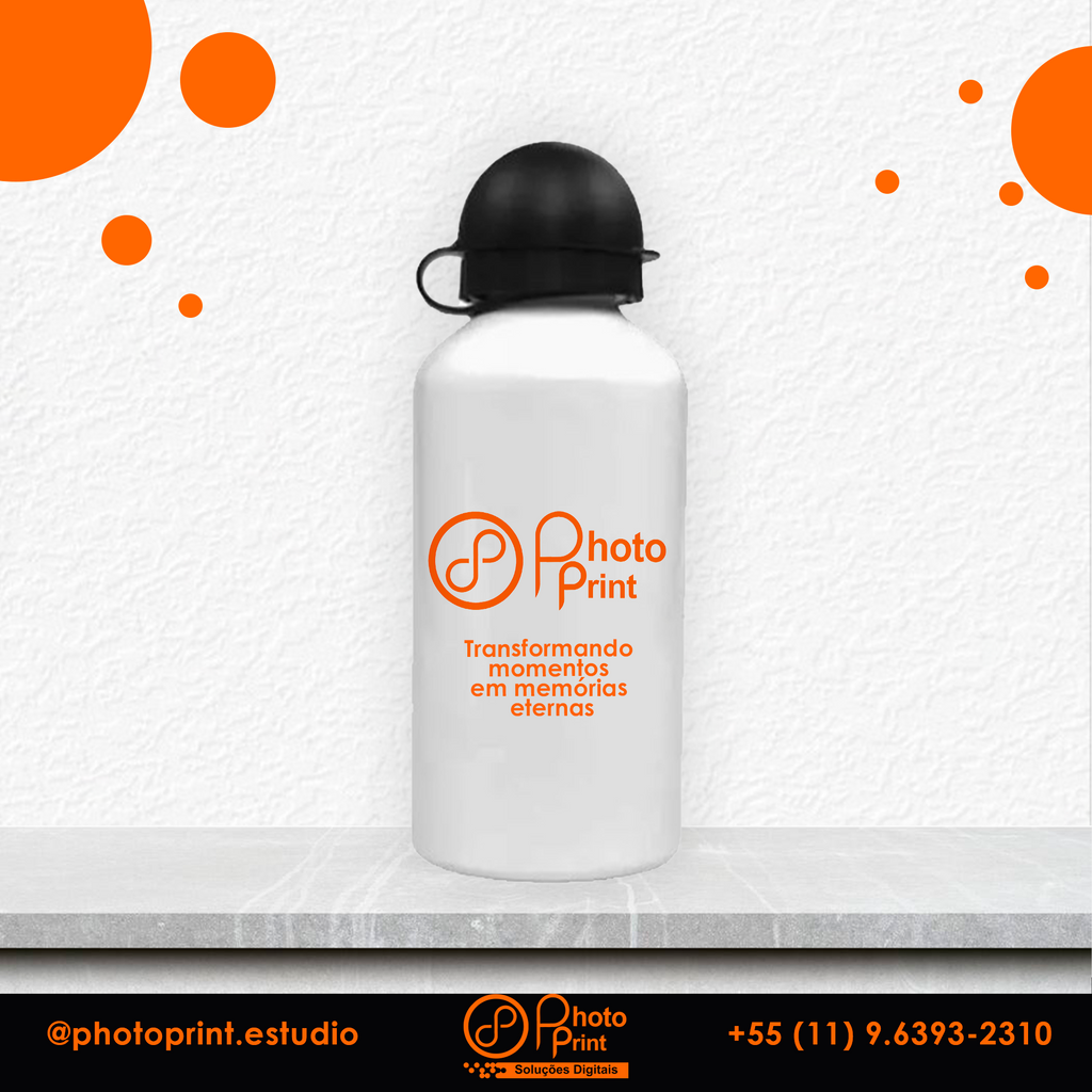 Squeeze de Alumínio Personalizada com Tampa Bolinha