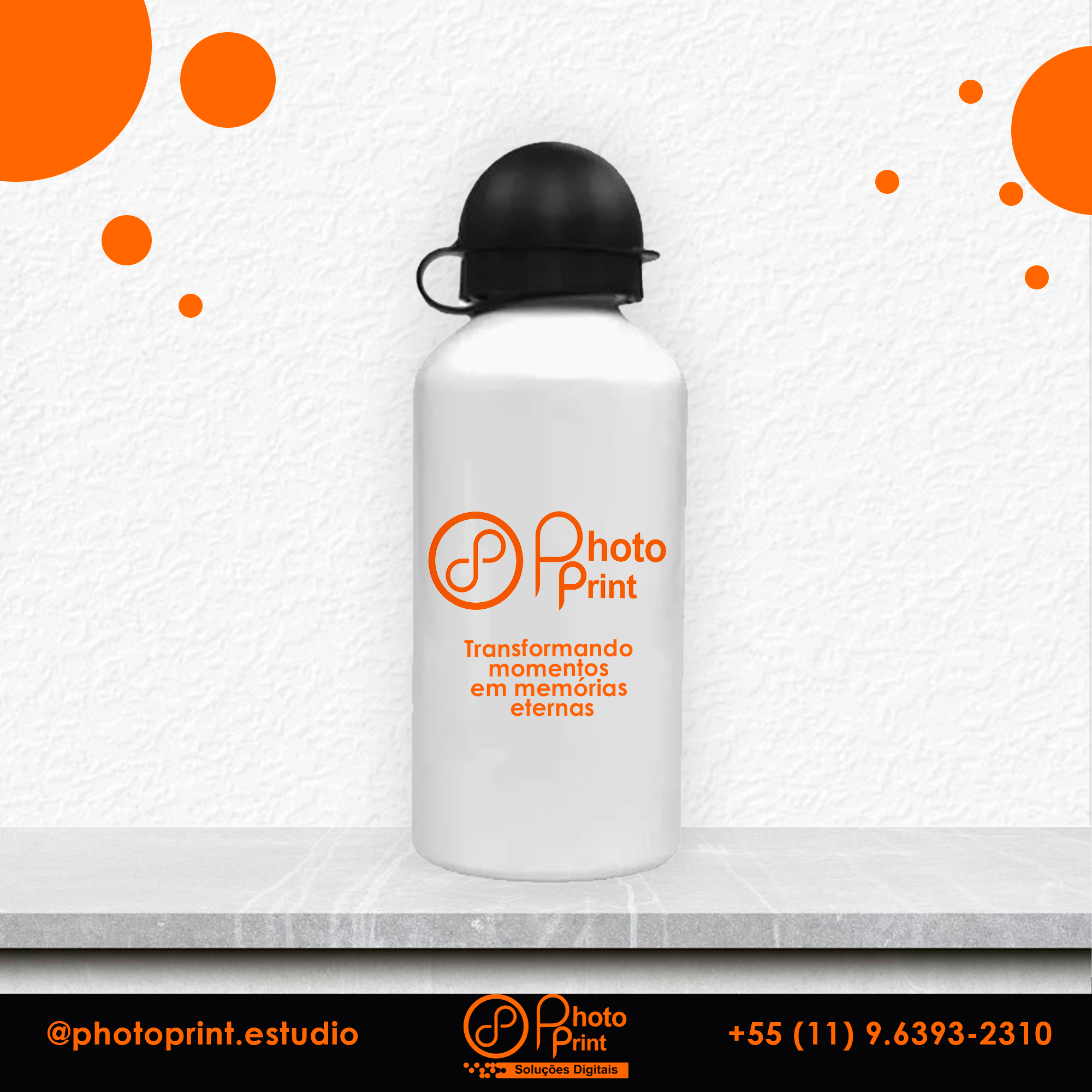 Squeeze de Alumínio Personalizada com Tampa Bolinha