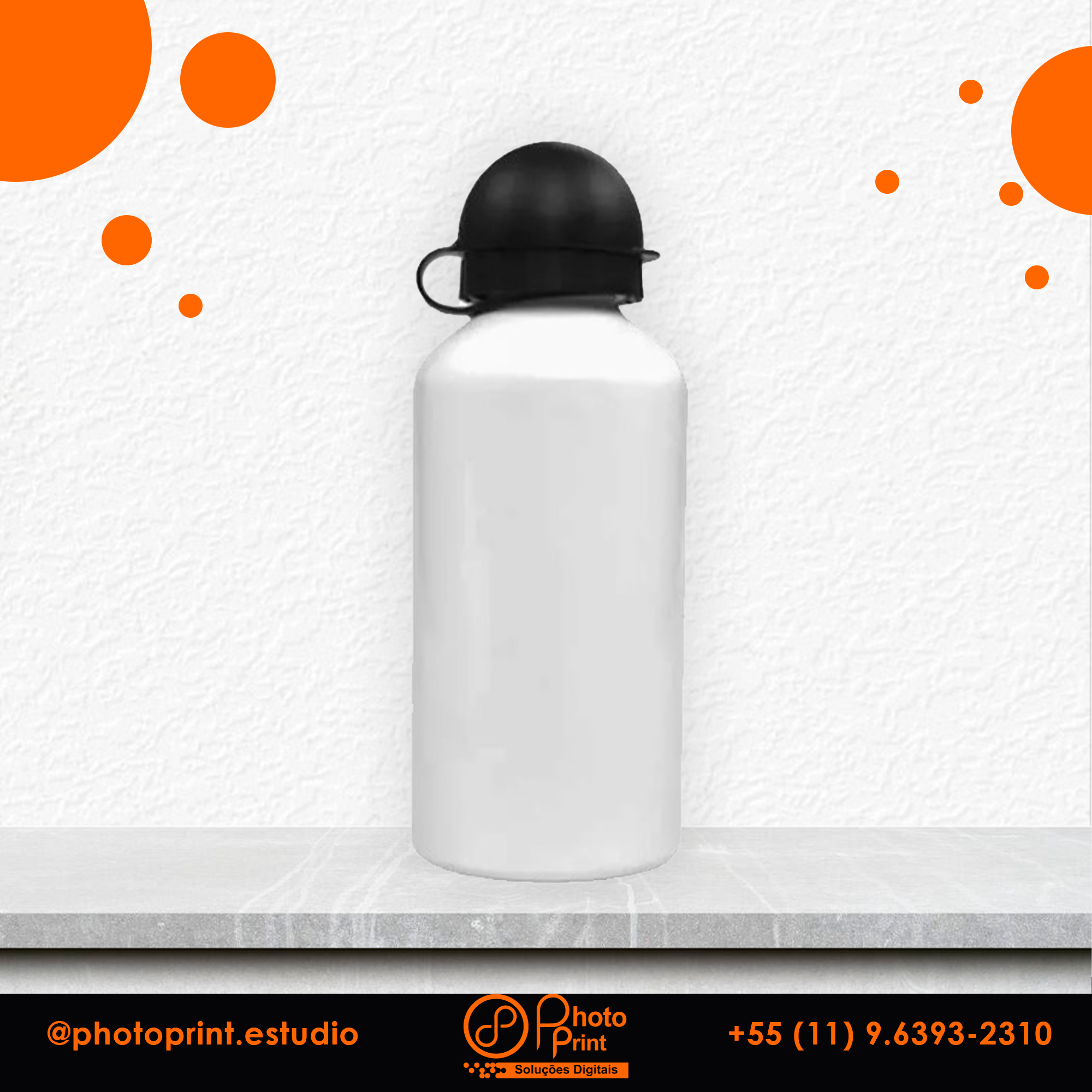 Squeeze de Alumínio Personalizada com Tampa Bolinha