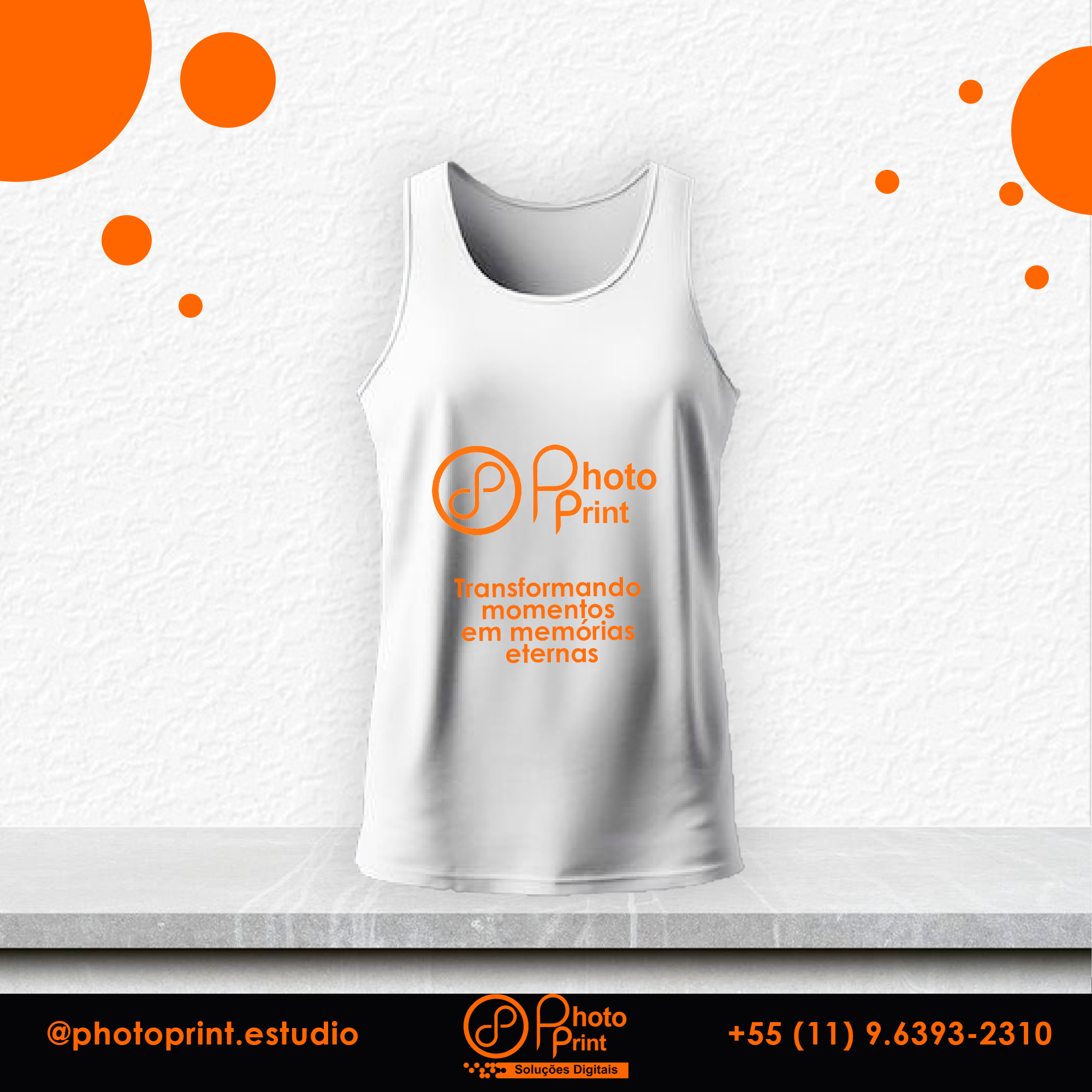 Regata Branca Personalizada Adulto