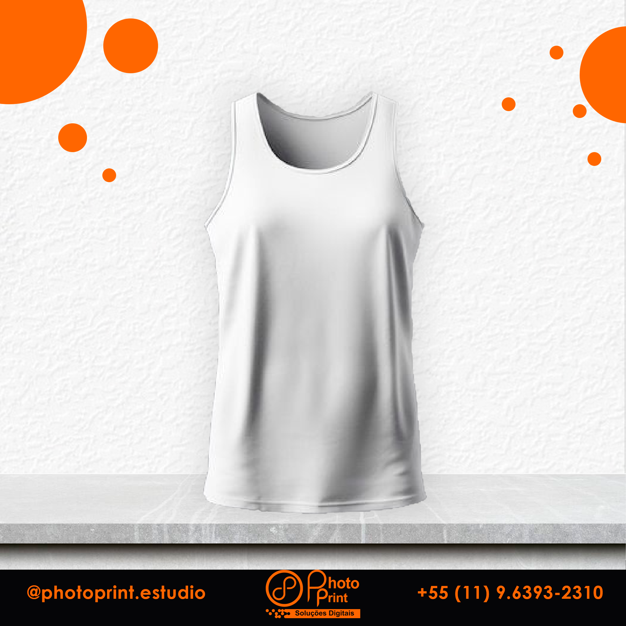Regata Branca Personalizada Adulto