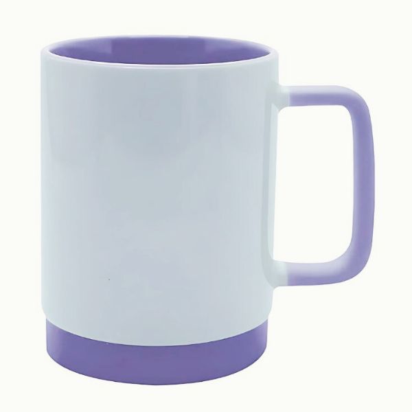 Caneca com Base de Silicone e Detalhes Coloridos