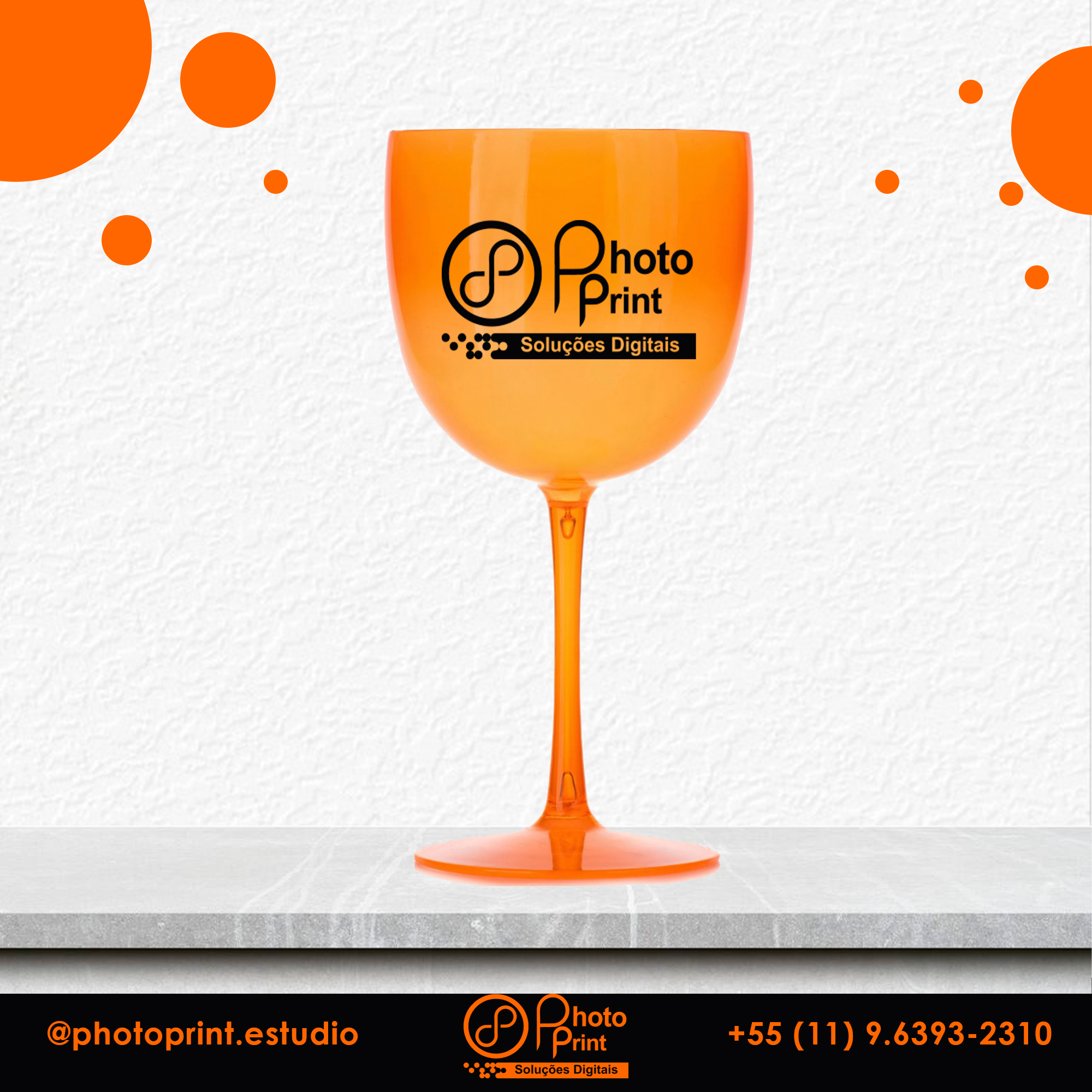 Taça de Gin Cor Sólida Personalizada
