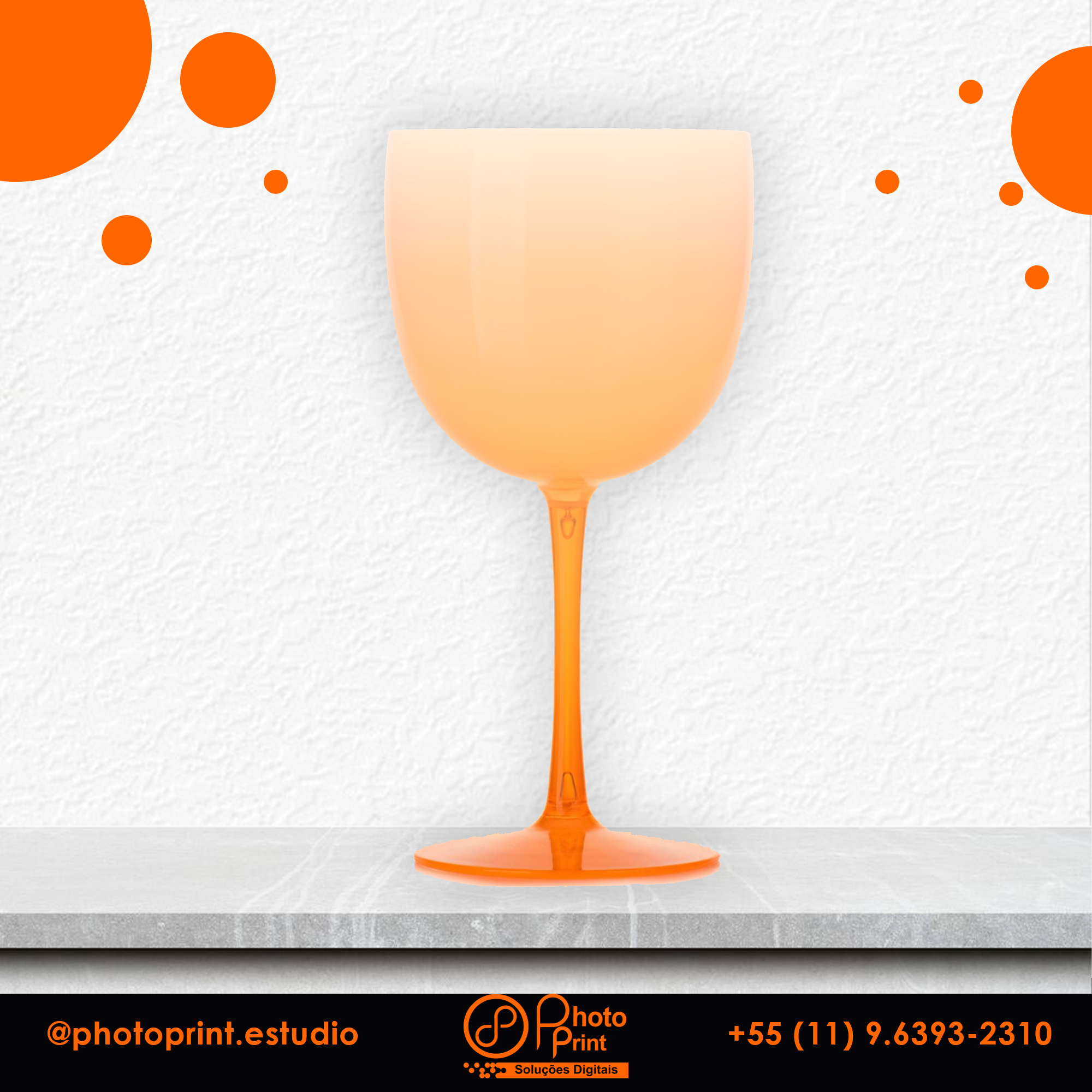 Taça de Gin Acrílica Degradê Personalizada | Diversas Cores